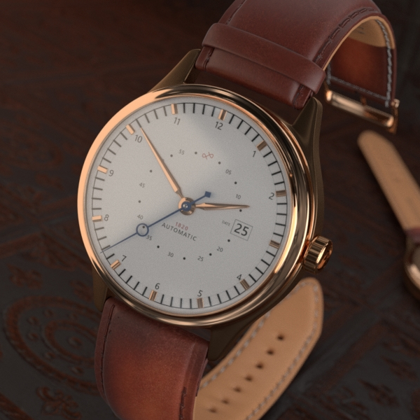 wrist watch vintage 3d model