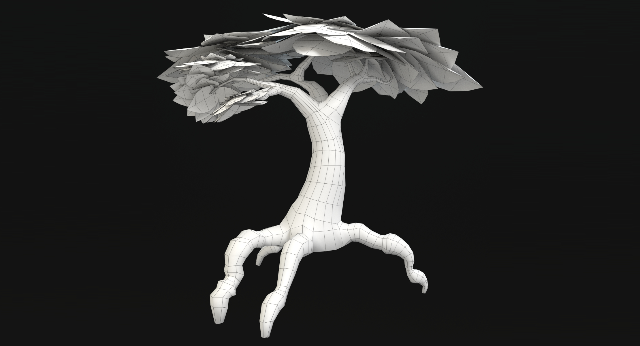 3d fantasy cartoon tree model