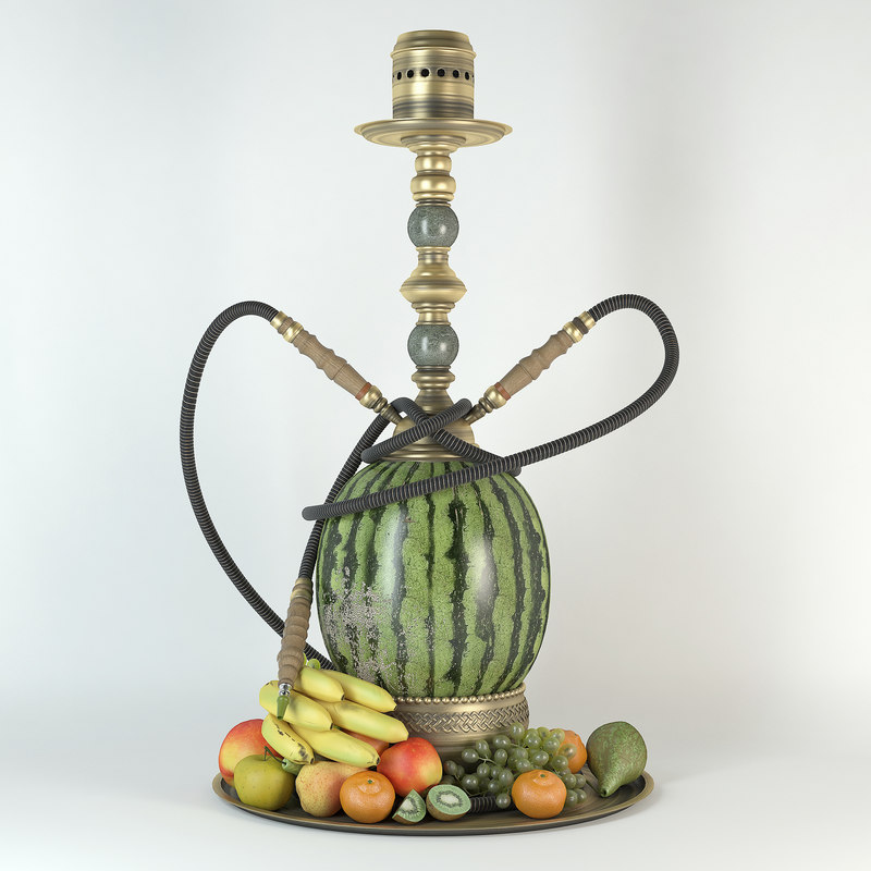 watermelon hookah 3d model