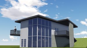 villa house modern 3d model