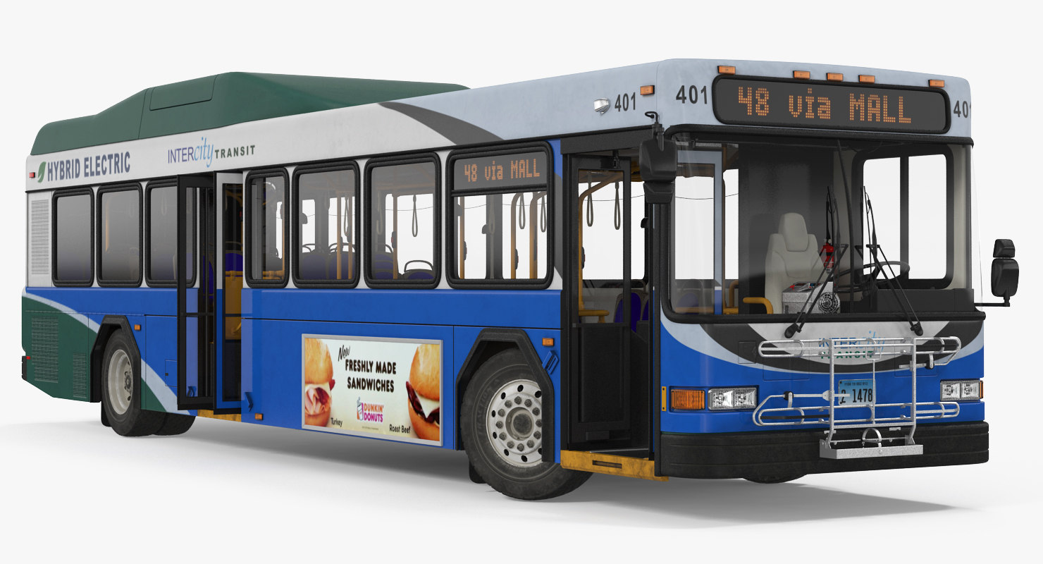 3d gillig advantage hybrid bus model