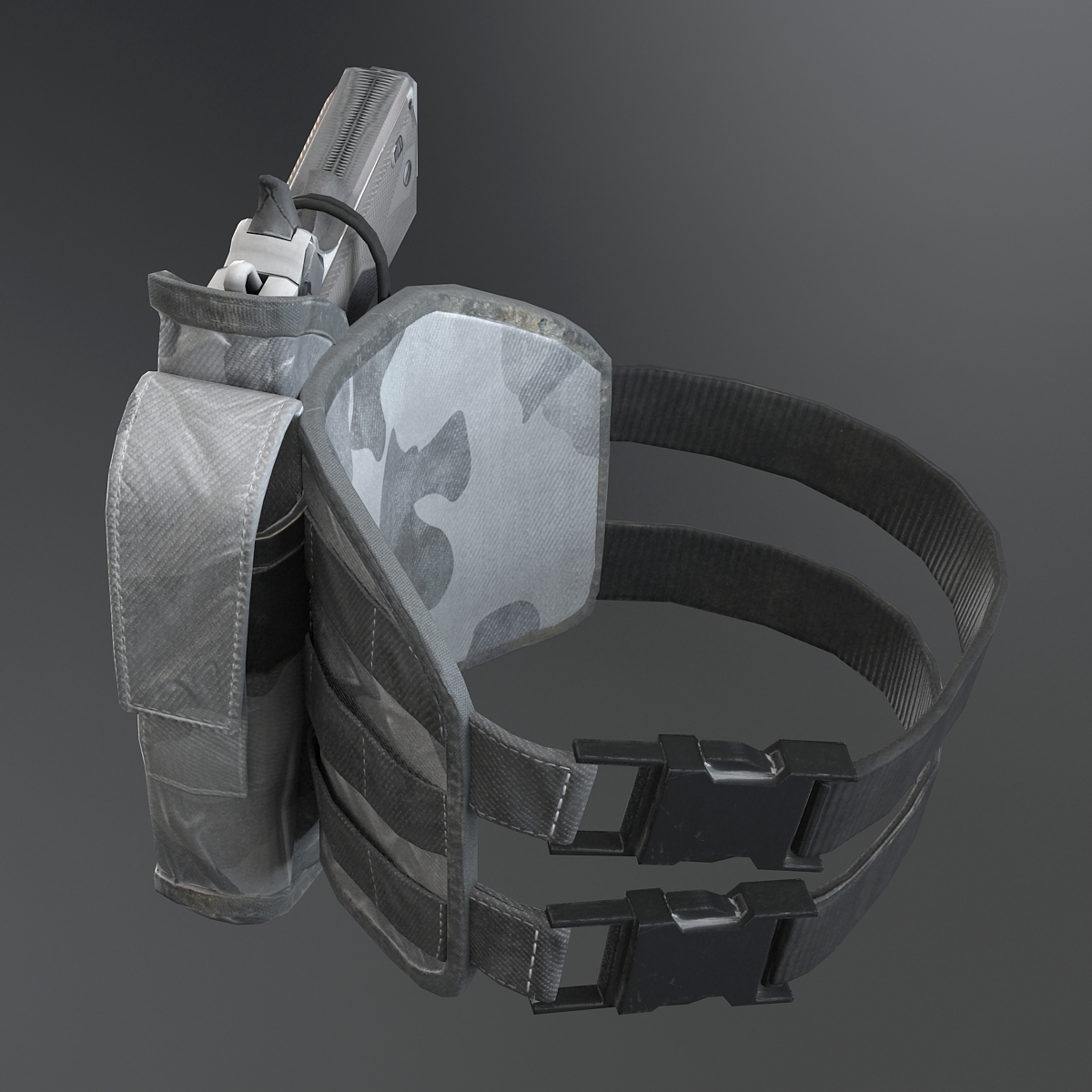 3d model holster gun