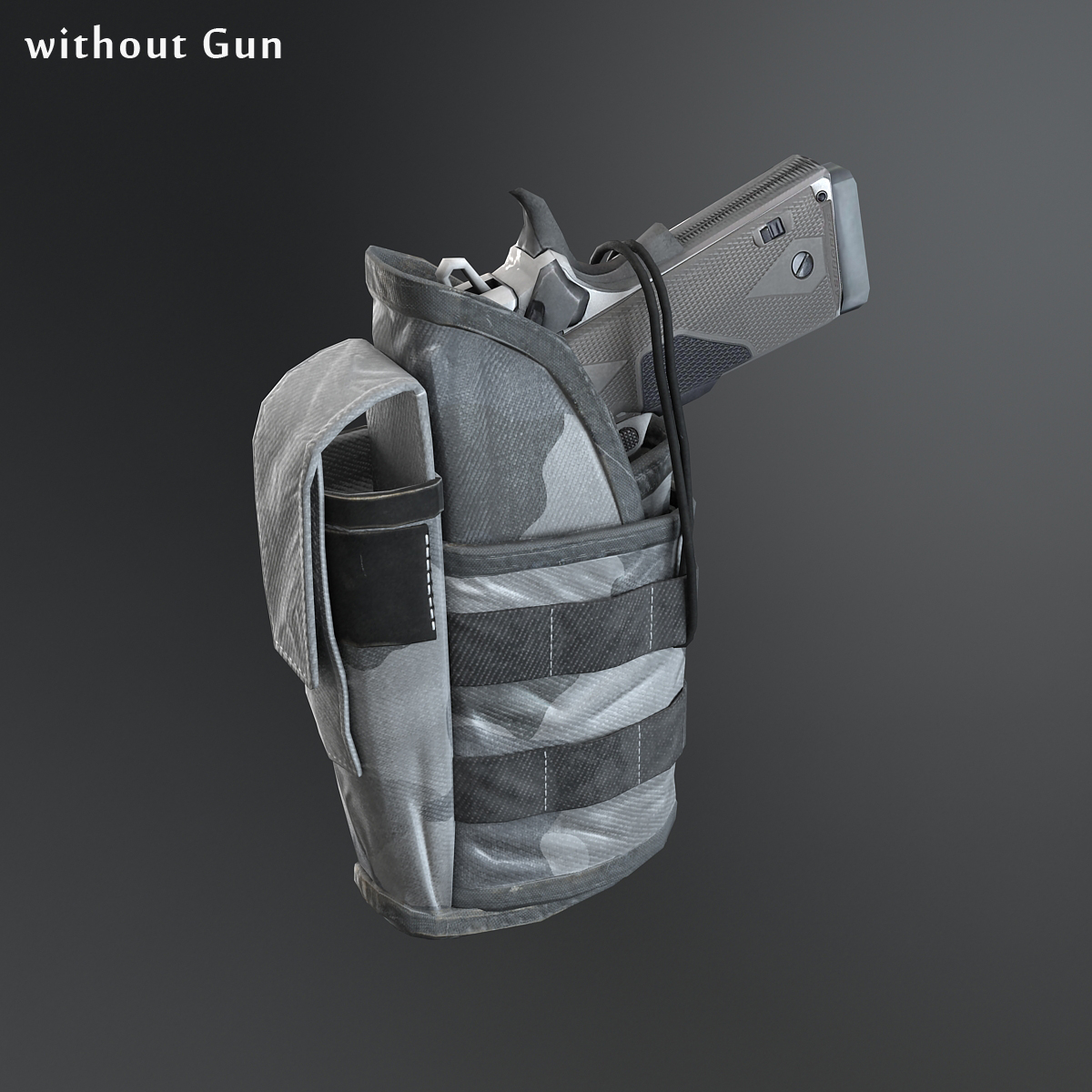 3d model holster gun