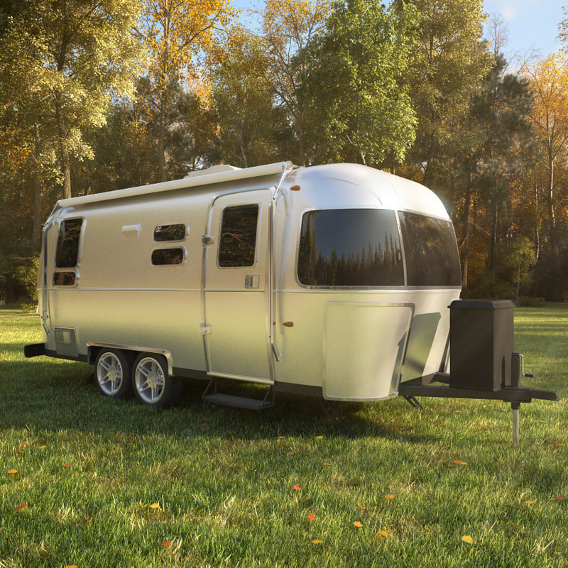 airstream flying cloud trailer obj