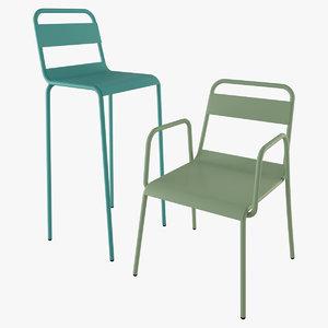 3d model anglet chair stool