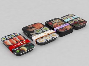 sushi takeaway 3d max