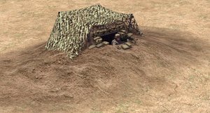bunker foxhole 3d model
