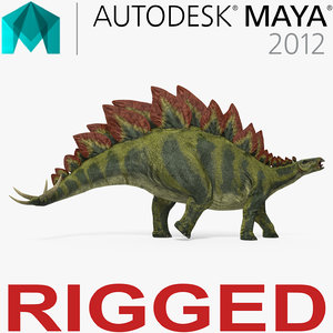 stegosaurus rigged 3d model