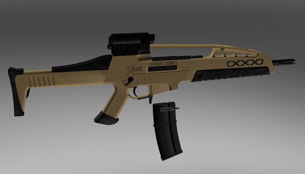 xm8 assault rifle 3d max