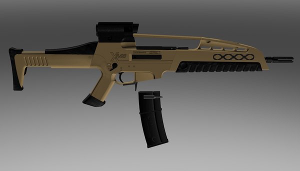 xm8 assault rifle 3d max