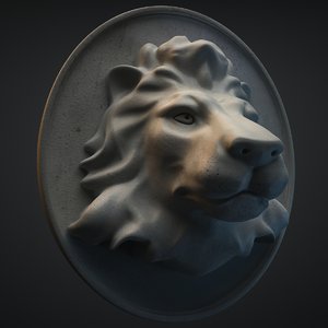 3d model lion statue