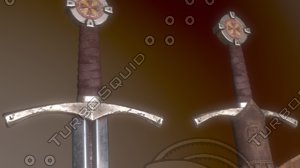 sword sheath templar 3d max