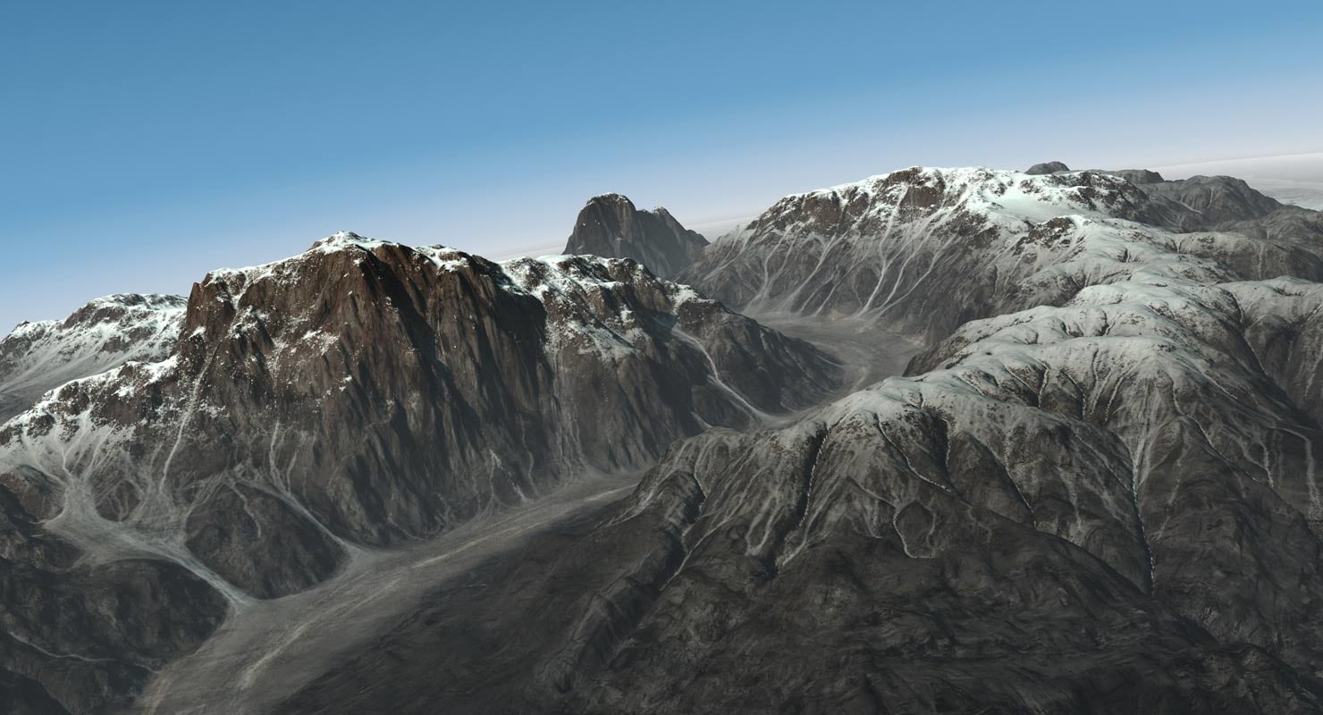 Mountain three. Гора 3d Max. Горы в 3ds Max. Террейн горы. Горы 3д.