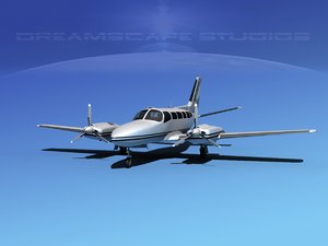 3d model of propellers cessna 404 titan