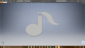 3d keychain musical note