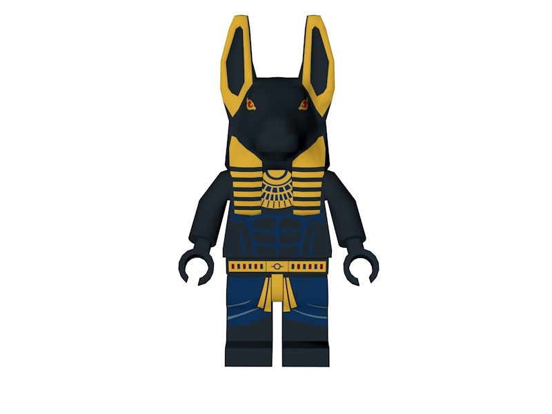 3d lego anubis model