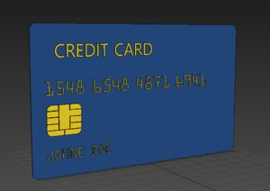 credit card 3d model