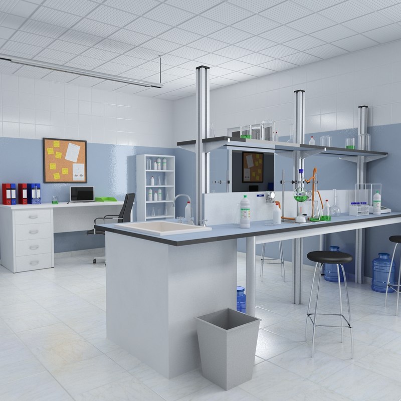 chemistry laboratory 2 3d max