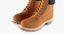 3d model color leather 6-inch boots