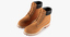 3d model color leather 6-inch boots