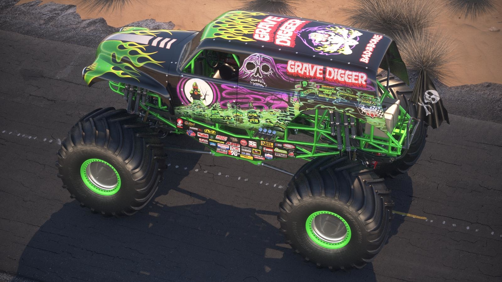 grave digger monster 3d model