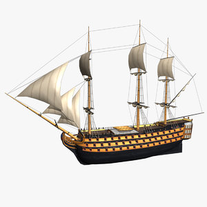 3d model sails hms victory