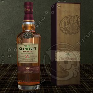 glenlivet scotch whisky single 3d model