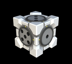 free portal 2 cube dice 3d model