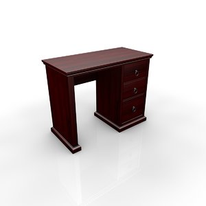 classic mahogany desk 3d model