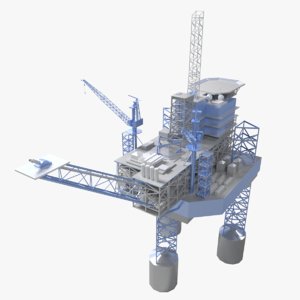 offshore jackup rig 3d max