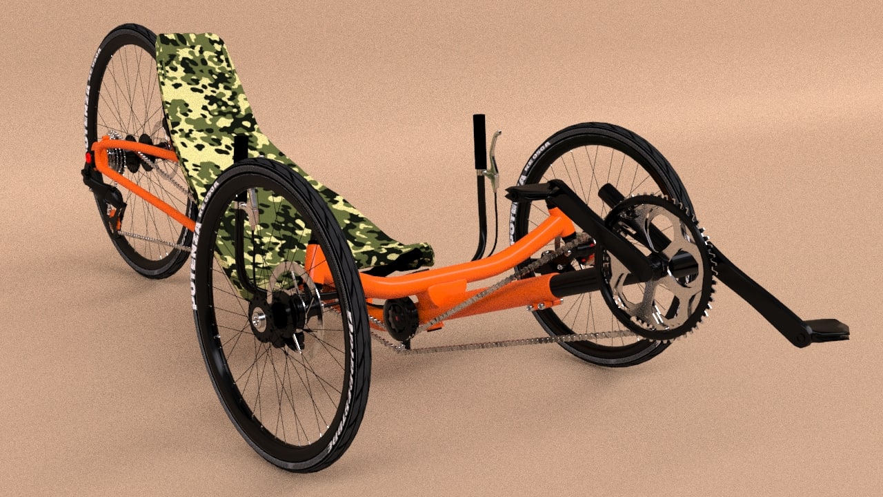 recumbent bicycle 3d max