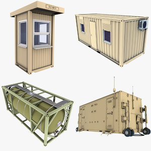 3d model military containers