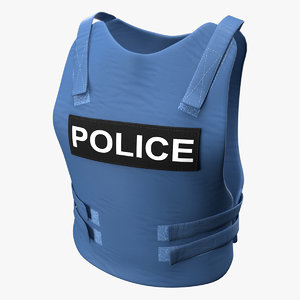 3d police vest model