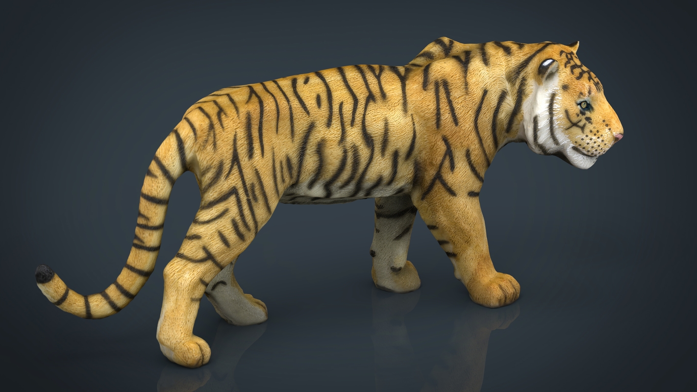 3d tiger stl model