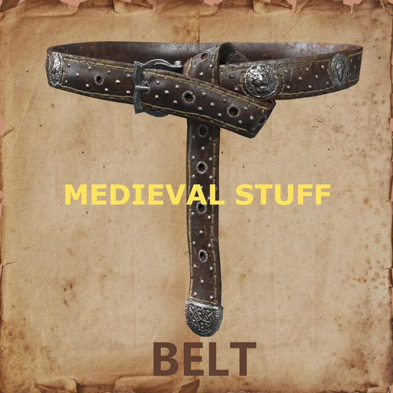 medieval belt obj
