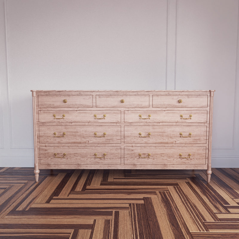 left blank drawer dresser 3d model