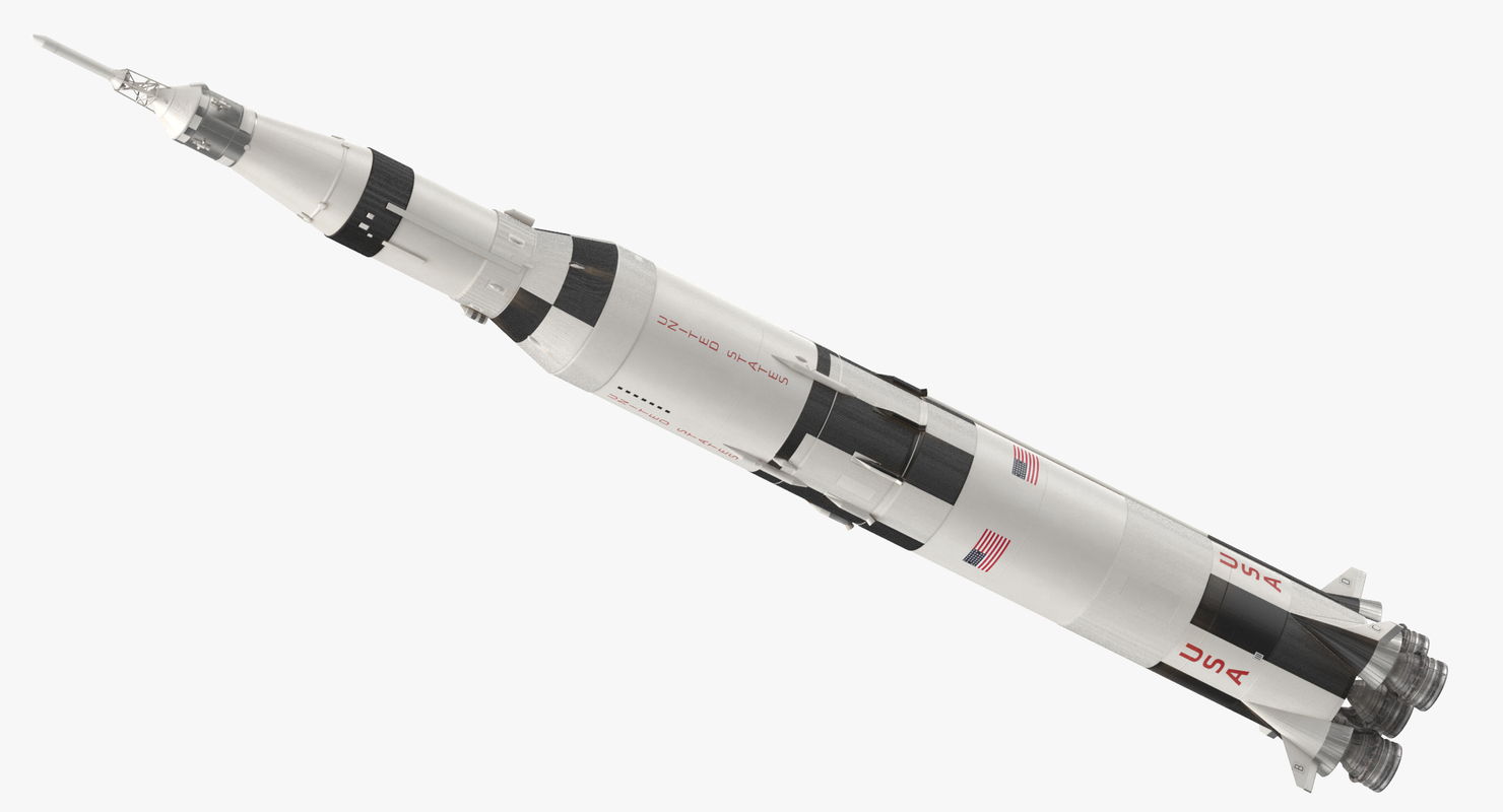 saturn v rocket 3d model