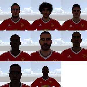 3d model 8 manchester united players