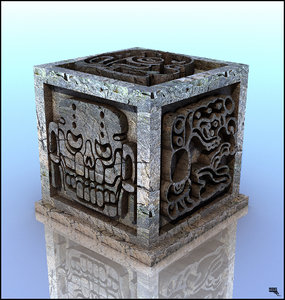 cube aztec artifact obj free