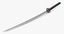 3d model katana sword