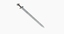 medieval viking sword 3d 3ds