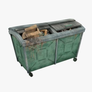 3d trash box model