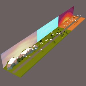 3d landscape scenes model