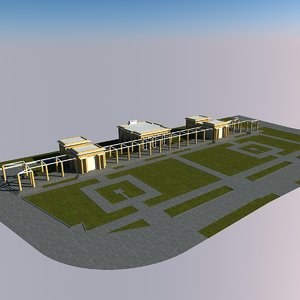 3d retail building model