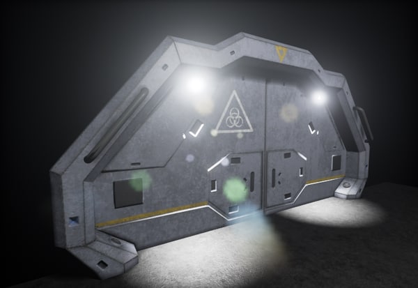 宇宙飞船的门3d模型