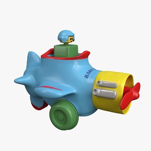 plastic airplane toy 3d model