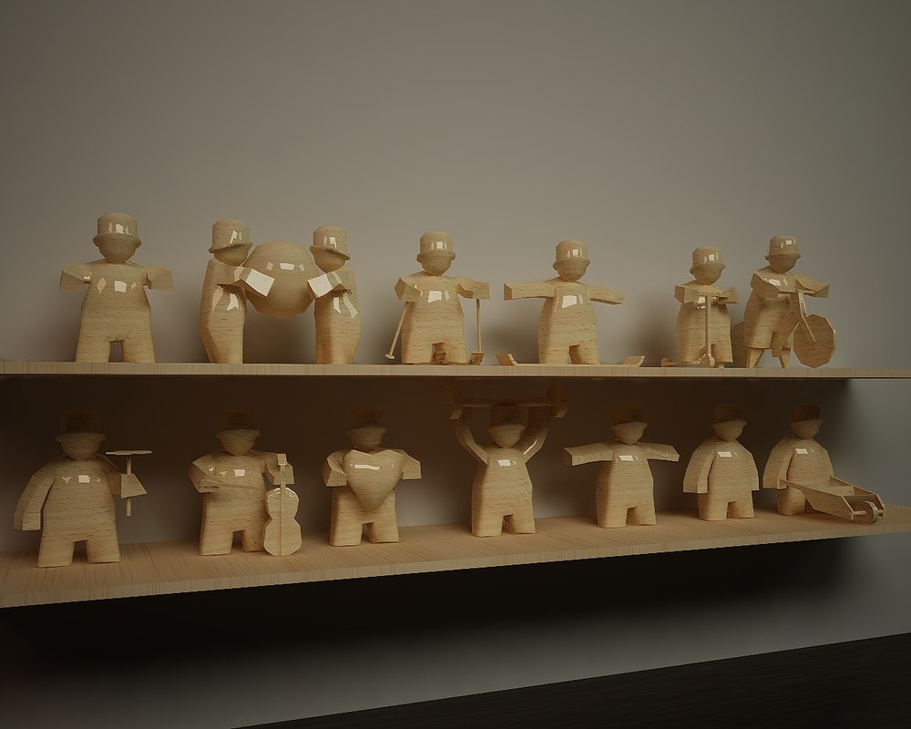 figure wood 3d model