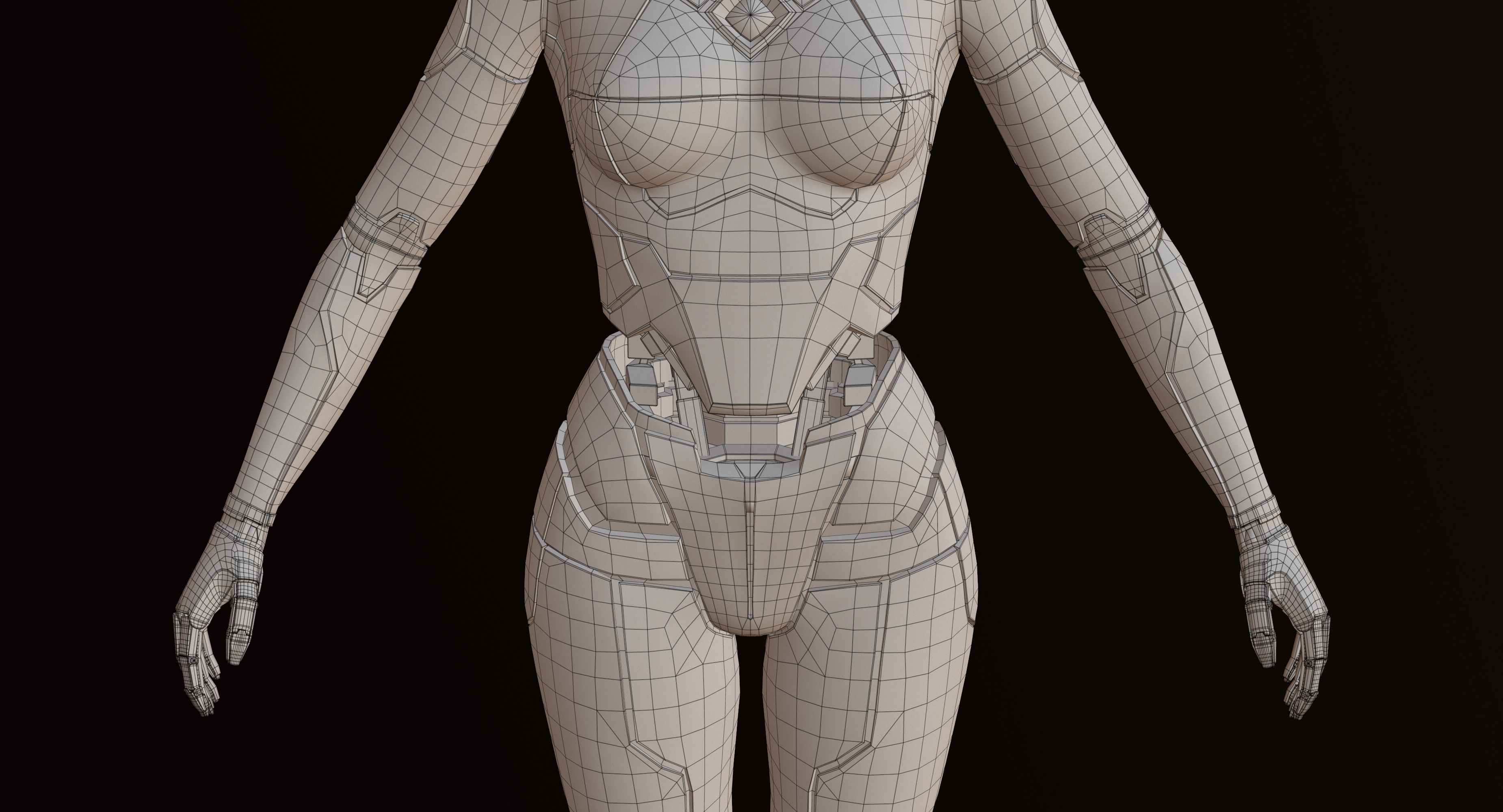 性格女人机器人3d模型