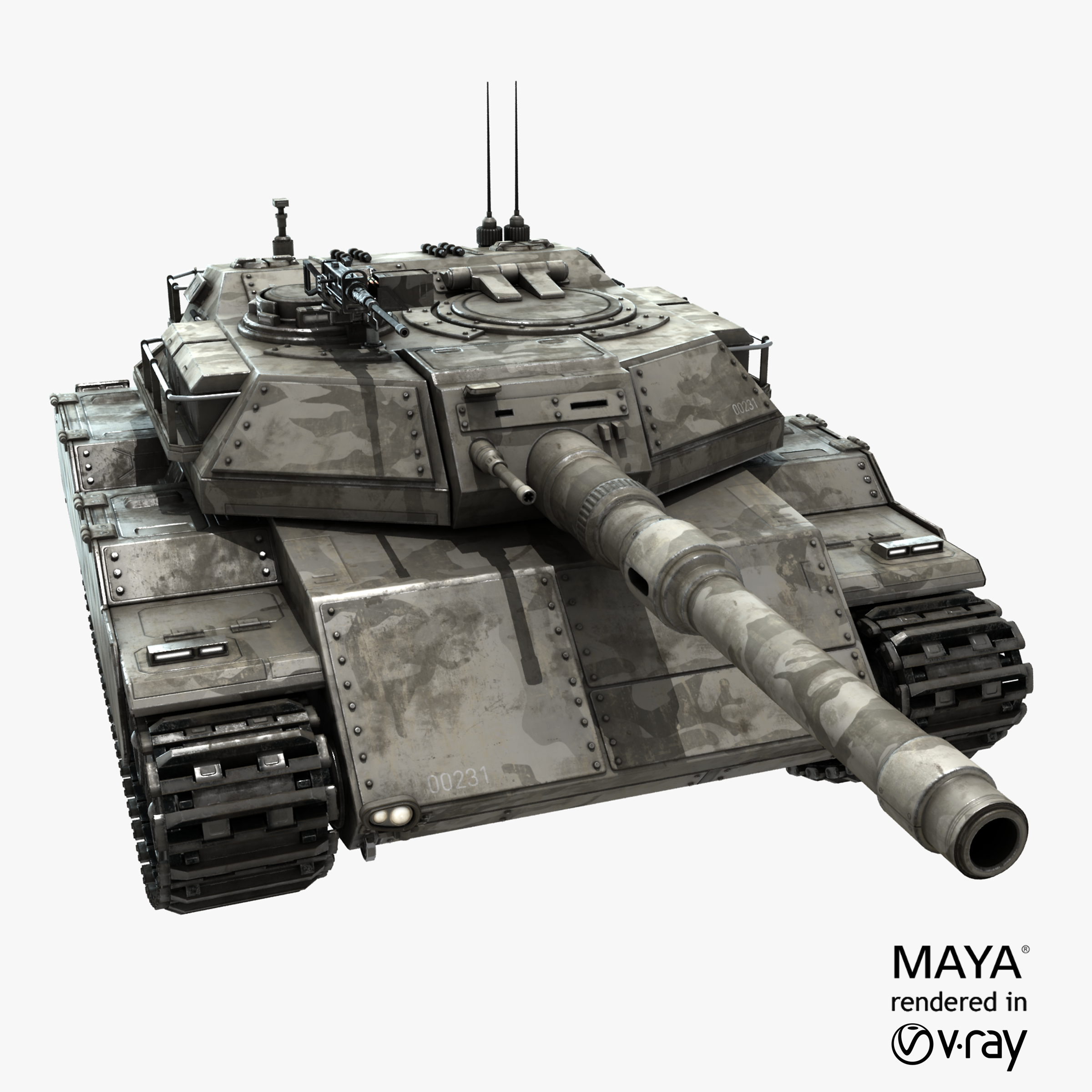 3d model ready tank