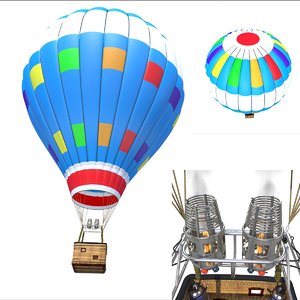 3d air balloon model